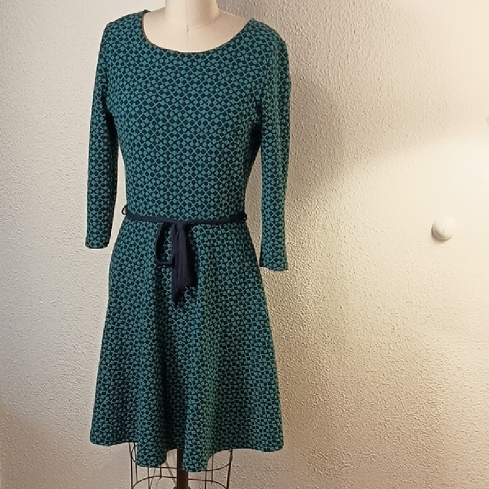 Gilli Retro Checkered Blue Dress